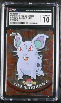 Pokemon Nidoran 29 Holo Topps Chrome - CGC 10 - Image 1