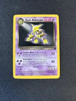 Dark Alakazam 18/82 Rare Team Rocket Pokemon Card WOTC Vintage TCG - LP - Image 1