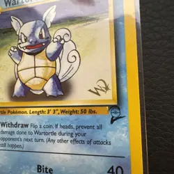 Pokemon TCG - Wartortle 63/130 Base Set 2 - Wizards Gold Stamp - Vintage WOTC! - Image 2