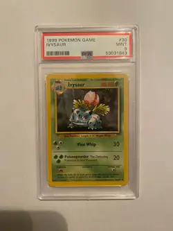 1999 Pokemon Ivysaur Base set Unlimited PSA 9 #30 - Image 1