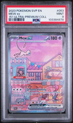 2023 POKEMON SVP EN-SV BLACK STAR PROMO 151 ULTRA-PREM COLL #053 MEW EX PSA 9 - Image 1