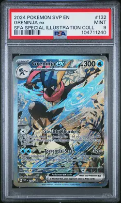2024 POKEMON SVP EN-SV BLACK STAR PROMO #132 GRENINJA EX PSA 9 - Image 1