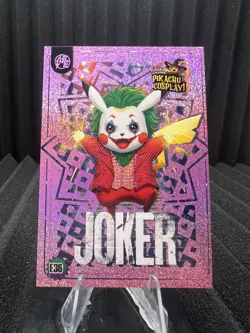 Joker (Pikachu) #E36 - Pink Holo Box Hit Electric Pikachu Cosplay - Pokemon - Image 1