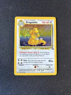 Dragonite - 4/62 - Pokemon Fossil Unlimited Holo Rare Card LP - Image 1