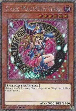 RA04-EN107 Dark Magician Girl Alt Art - Platinum Secret Rare Card 1st Edition - Image 1