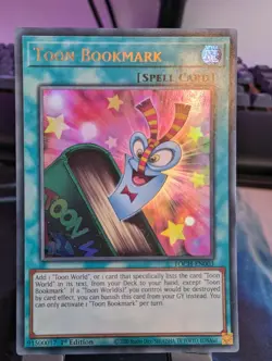 YuGiOh! Toon Bookmark TOCH-EN003 Ultra Rare 1st Ed - Image 1