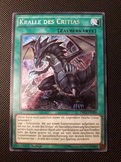 Yu-Gi-Oh! Kralle des Critias, DRL2-DE006, Secret Rare, 1. Auflage, Deutsch, NM - Image 1