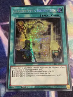 Yu-Gi-Oh! TCG Gravekeeper’s Inscription MP24-EN064 Prismatic Secret Rare NM/M - Image 1