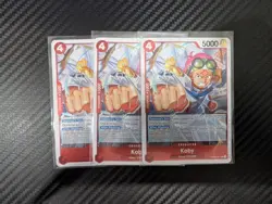One Piece PRB02 Koby English Playset PRB02-001 x3 Card Premium Set Best Vol.2 - Image 1