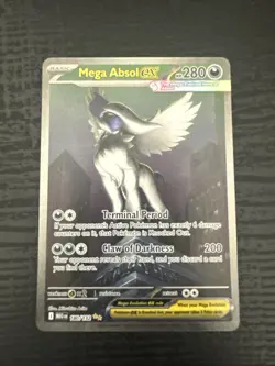 Mega Absol EX Holo Rare Pokemon Card Claw of Darkness Attack 180/132 - Image 1