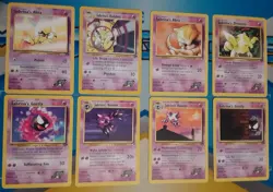 8 WOTC Pokemon Cards- Sabrina's Gym Lot #2 Featuring Scary Pokemon (LP/NM) - Image 1