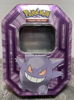 EMPTY Pokemon Champions Gengar Collector Card Storage Tin Nintendo 2016 NO CARDS - Image 1