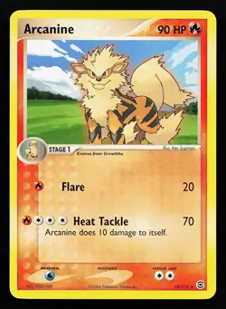Arcanine 18/112 Rare EX FireRed & LeafGreen Pokemon Card - Image 1