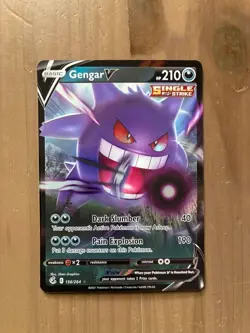 Pokemon TCG Fusion Strike Gengar v Holo Ultra Rare Card 156/264 - Image 1