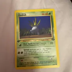 Pokemon TCG Oddish Jungle 1st Edition Common Card 58/64 - Image 1