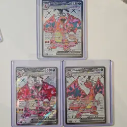 Charizard SVP 074 056 OBF 215 NM 3 cards bundle. pokemon Charizard trio English - Image 1