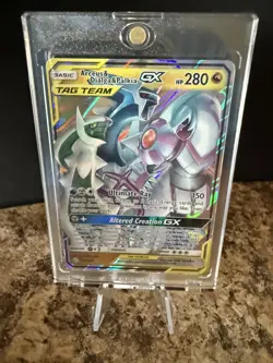 Pokemon TCG Arceus & Dialga & Palkia GX 156/236 Cosmic Eclipse Ultra Rare Card - Image 1