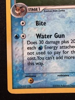 Vaporeon 6/17 POP Series 3 Promo Pokemon Card Holo Foil Rare Near Mint - Image 5