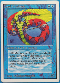 Lord of Atlantis Unlimited HP/DAMAGED Blue Rare CARD (506201) ABUGames - Image 1