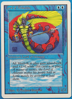 Lord of Atlantis Unlimited HP/DAMAGED Blue Rare CARD (506202) ABUGames - Image 1