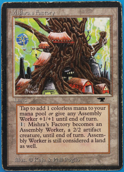 Mishra's Factory (b Spring) Antiquities HP/DAMAGED CARD (506173) ABUGames - Image 1