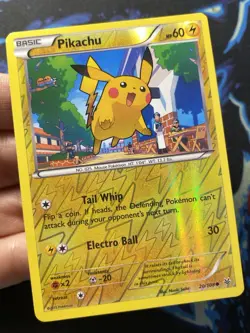 Pikachu 020/108 Reverse Holo Roaring Skies Pokemon TCG Card - LP - Image 1