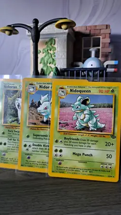 Pokemon TCG Nidoqueen, Nidorina, Nidoran Jungle full evolution - 3 cards NM - Image 1