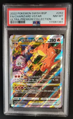 PSA 8 NM Charizard VSTAR SWSH262 Ultra Premium Collection Pokemon Graded Card - Image 1