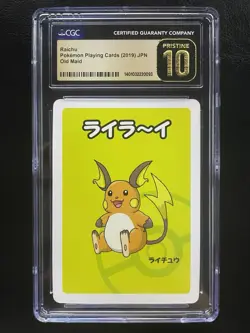 CGC 10 PRISTINE Raichu Old Maid 2019 Japanese Pokemon Card - Image 1