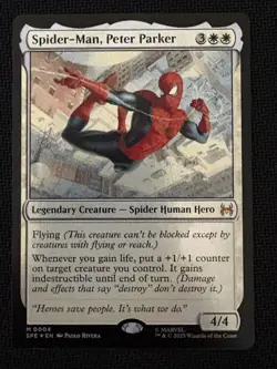 Spider-Man, Peter Parker (0004) (Mythic) (FOIL) - MTG Marvel's Spider-Man NM/M - Image 1
