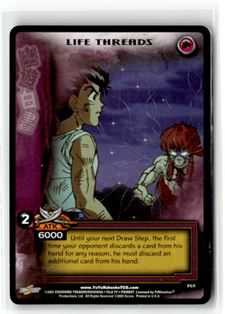 Yu Yu Hakusho TCG - Life Threads V4/4 - Ghost Files Promo Card - Heavy Play - Image 1