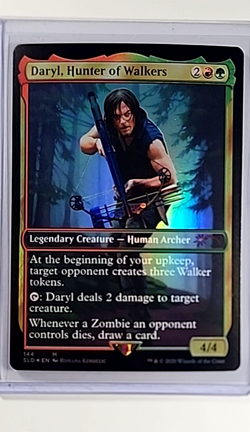 MTG Magic the Gathering Walking Dead Secret Lair Foil Daryl Hunter of Walkers - Image 1