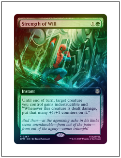 1x Strength of Will, Extended Art Foil, Magic MTG NM - Image 1
