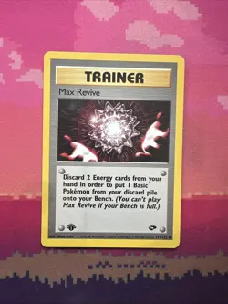 Pokemon Card Max Revive Gym Challenge 1st Edition 117/132 Near Mint - Image 1