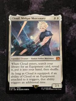 Cloud, Midgard Mercenary M 0010 Regular Final Fantasy Magic the Gathering MTG NM - Image 1