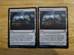 MTG -2x Warped Landscape - Shadows Over Innistrad - Image 1
