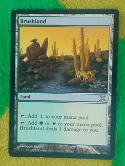 Magic: The Gathering "Brushland" Land Card - Scott Bailey Artwork - Image 1