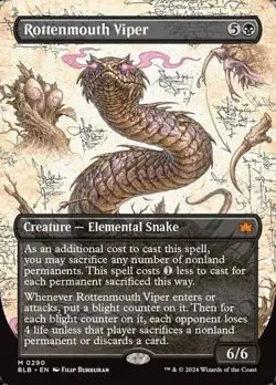 Rottenmouth Viper - Extended Art BLB NM MTG - Image 1