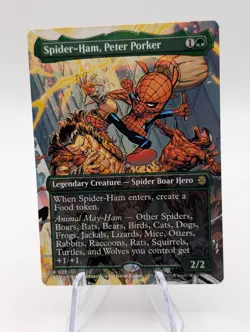 Magic the Gathering Spider Ham | Spider-man Peter Porker Borderless | Pack fresh - Image 1