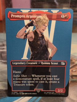 387 Prompto Argentum (Borderless) Final Fantasy NM Card MTG FIN FFXV Human - Image 1
