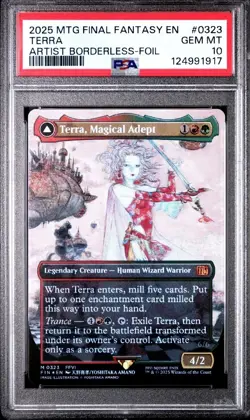 TERRA 2025 MAGIC THE GATHERING MTG ARTIST BORDERLESS FOIL 0323 GRADED PSA 10 GEM - Image 1