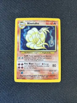 Ninetales - 12/102 - Pokemon Base Set Unlimited Holo Rare Card WOTC MP - Image 1
