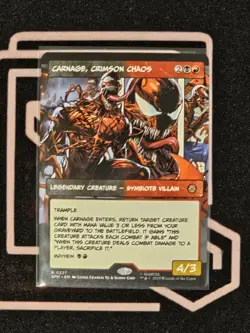 MTG Marvel Spider-Man - Carnage, Crimson Chaos - SPM R0227 Showcase Borderless - Image 1