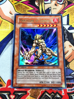 Manticore of Darkness ioc-067 1st Edition (LP) Ultra Rare Yu-Gi-Oh! - Image 1
