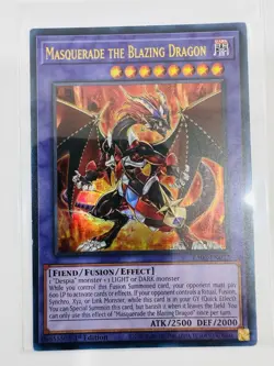 Yu-Gi-Oh! TCG Masquerade the Blazing Dragon Ultra Rare RA02-EN022 1st Edition LP - Image 1