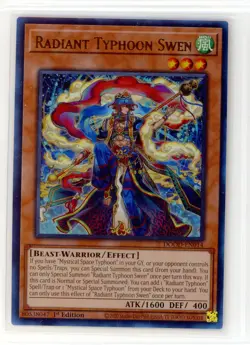 Yugioh! 3x Radiant Typhoon Swen DOOD-EN014 Ultra Rare 1st Ed NM (3 cards) - Image 1