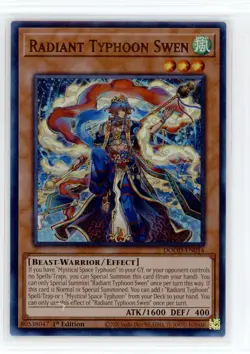 Yugioh! 3x Radiant Typhoon Swen DOOD-EN014 Ultra Rare 1st Ed NM (3 cards) - Image 2