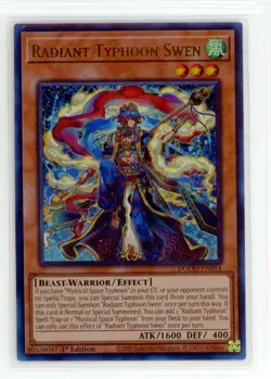 Yugioh! 3x Radiant Typhoon Swen DOOD-EN014 Ultra Rare 1st Ed NM (3 cards) - Image 3