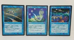 Magic The Gathering: Fallen Empires: High Tide (C) - 3 Card Artist Variation Set - Image 1