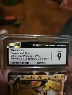 Pokemon Pikachu TCG 2015 EX XY84 Black Star Promo Card / Jp Pikachu - Image 1